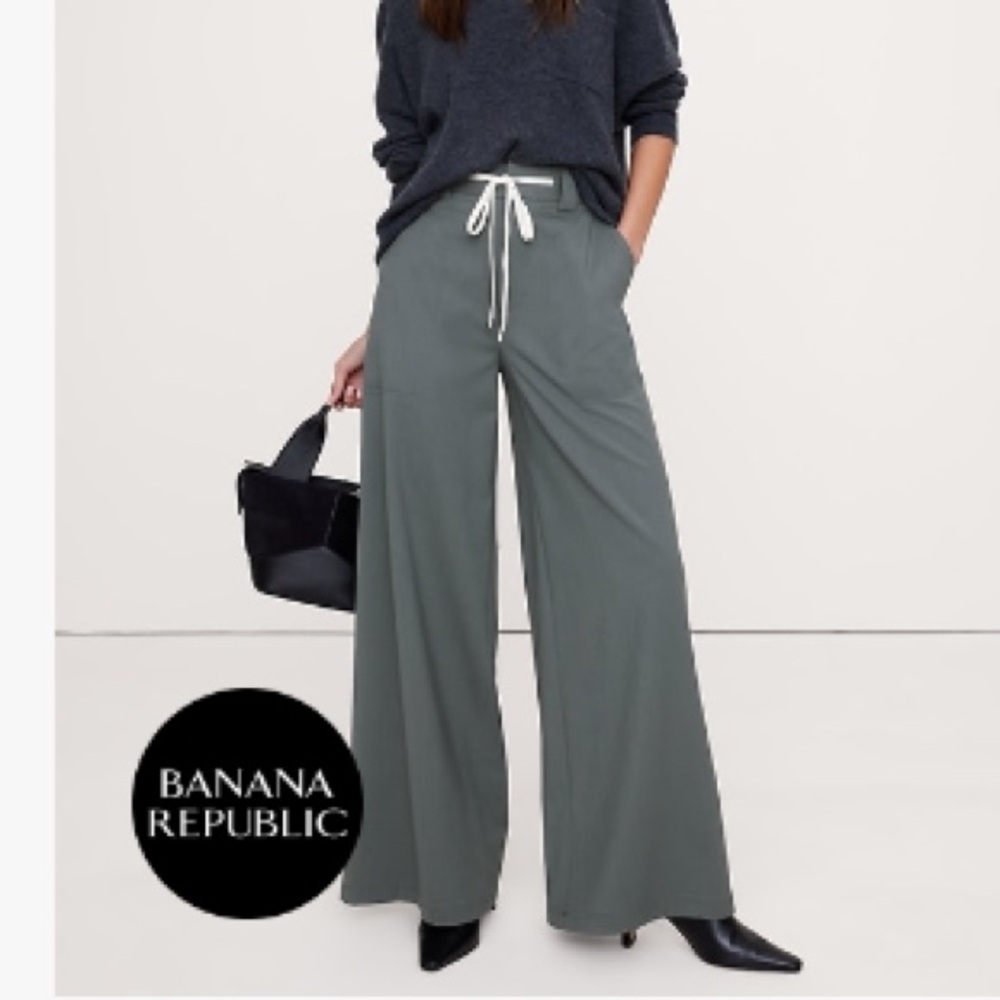 Banana Republic High-rise Wide-leg Italian Wool pants - Picture 1 of 9
